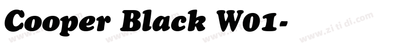Cooper Black W01字体转换